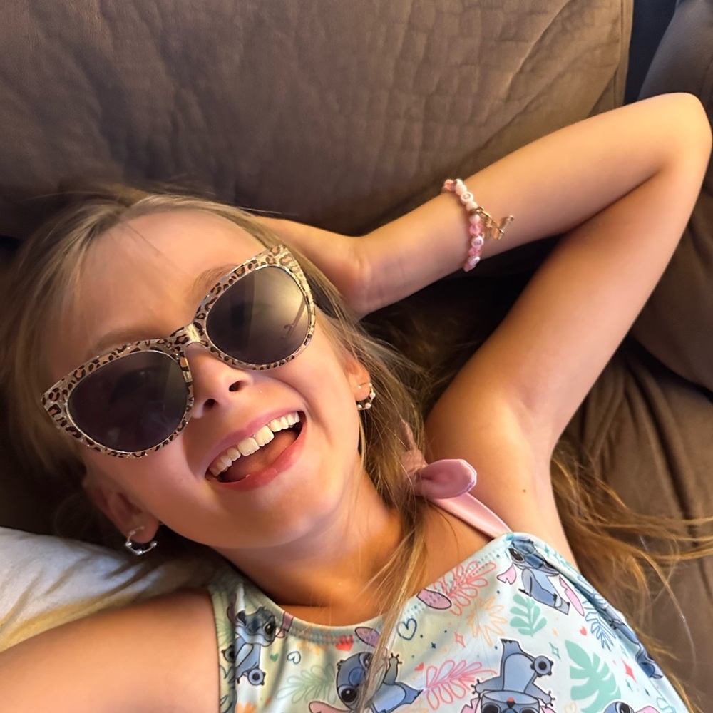 Kids Cat Eye Leopard Print Sunglasses